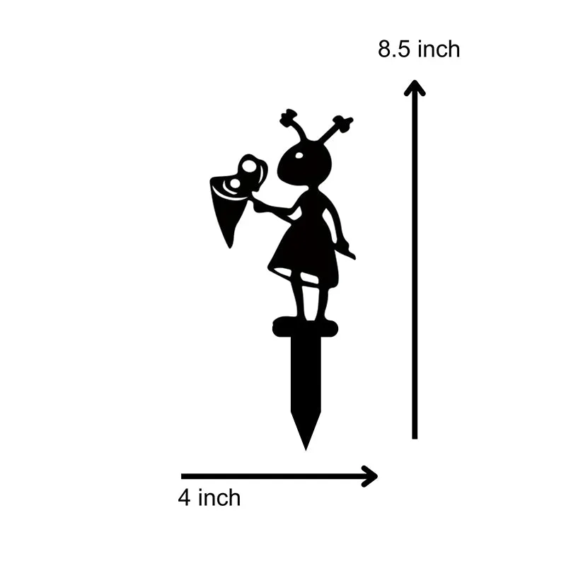 Mrs Ant Garden Stake - Set Of Four